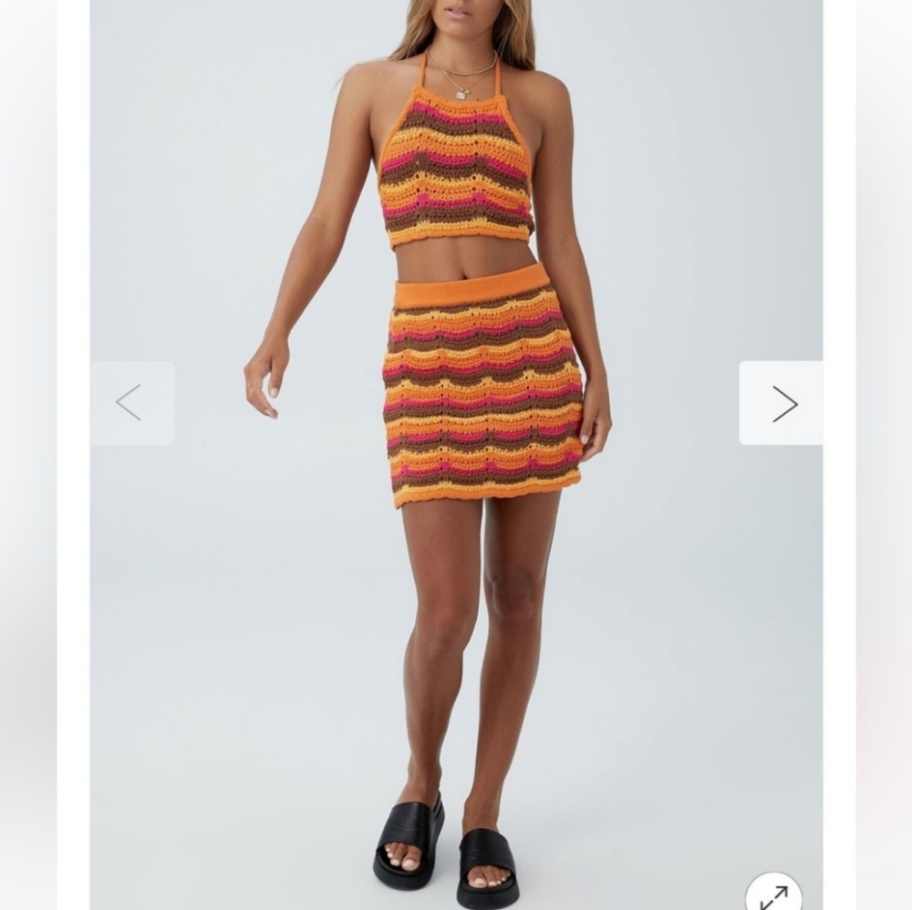 🆕️MACY'S Crochet Mini Skirt NWT Multicolor by Cotton On